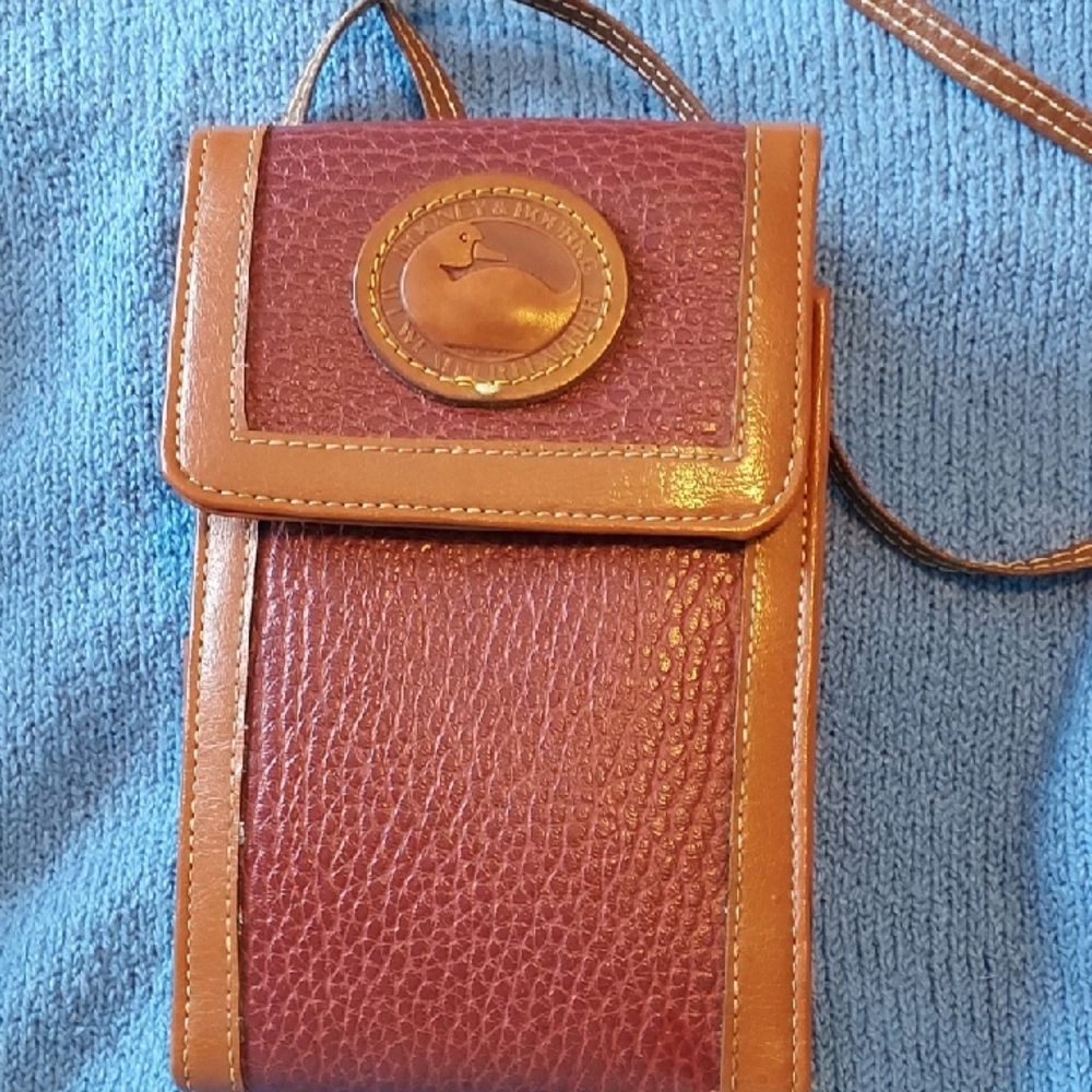 Brown and Tan Leather Crossbody Bag
